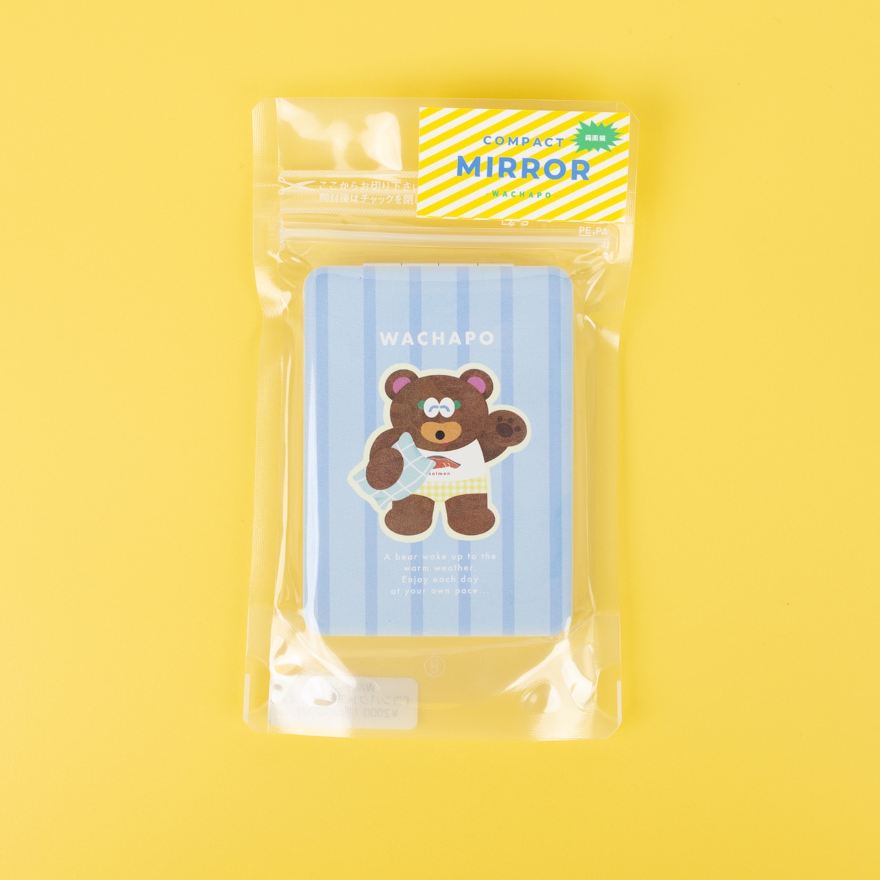 < WACHAPO > レザーコンパクトミラー