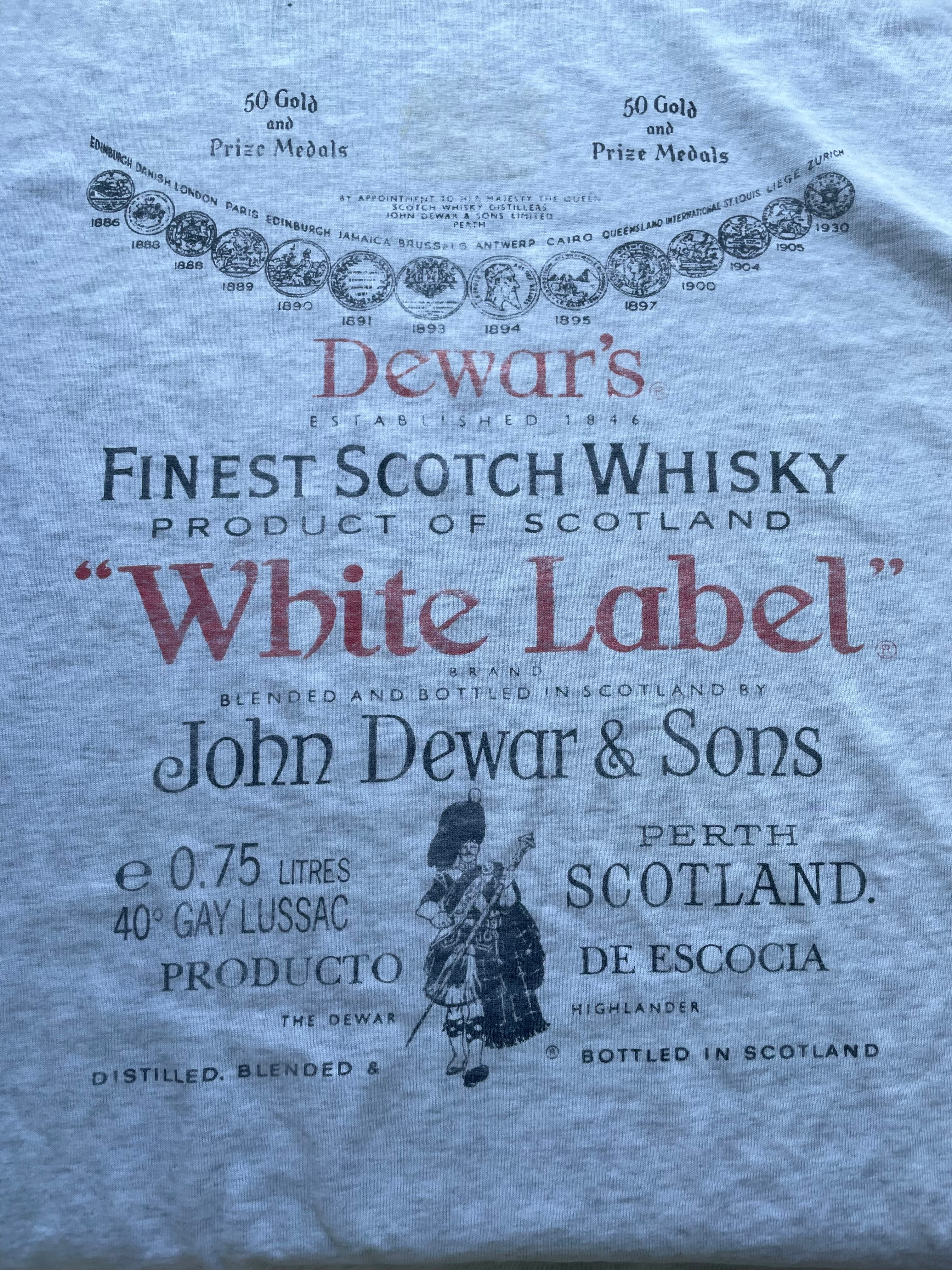 Dewar’s Tシャツ ライトグレー