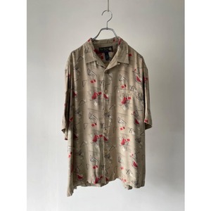 -NAT NAST- art design open collar shirt