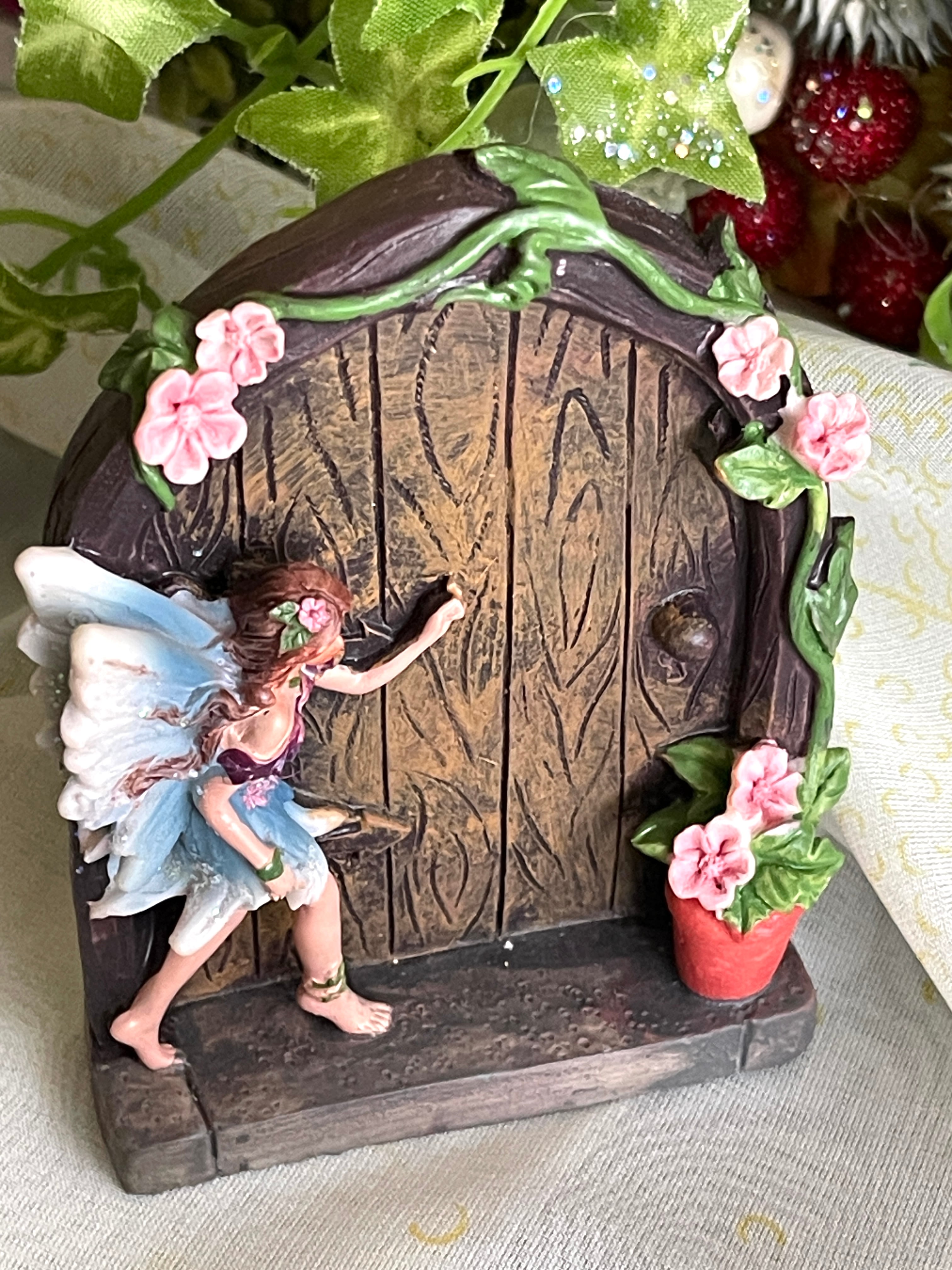 ◇妖精と扉◇ブルーの妖精◇オレンジの妖精◇オーナメント◇Fairy Land