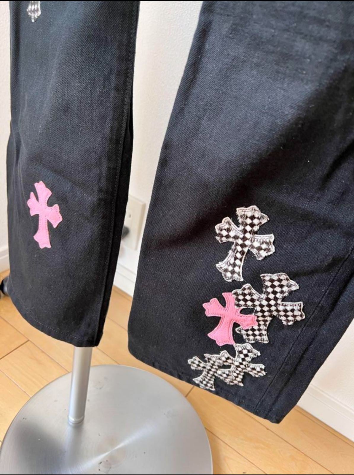 CHROME HEARTS クロムハーツ クロスパッチ デニムパンツ | chromehearts