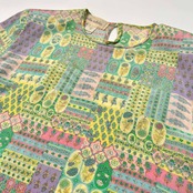 イタリア製 絹100% mila schon ミラショーン 半袖 シルク シャツ サイズ 48 /Tシャツ/レディース/ビンテージ
