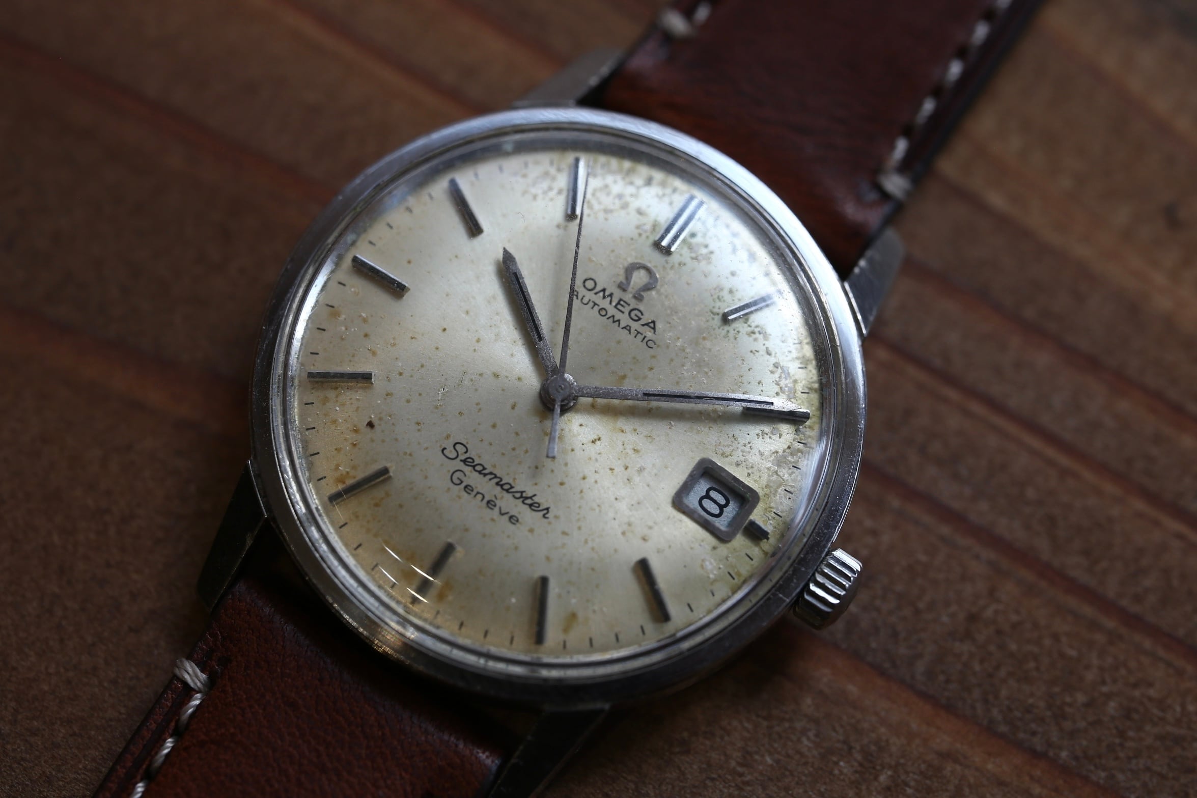 OMEGA】 1969年製 オメガ シーマスタージュネーブ ダブルネーム