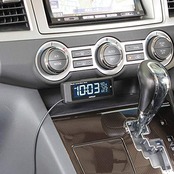 ナポレックス(Napolex) 車用電波時計 カープラグ給電(12V) ホワイトLEDバックライト 常時点灯 大型液晶採用 カレンダー表示機能 取付ステー付き 角度調整も自由に可能 デジタル時計 車用時計 Fizz-1075