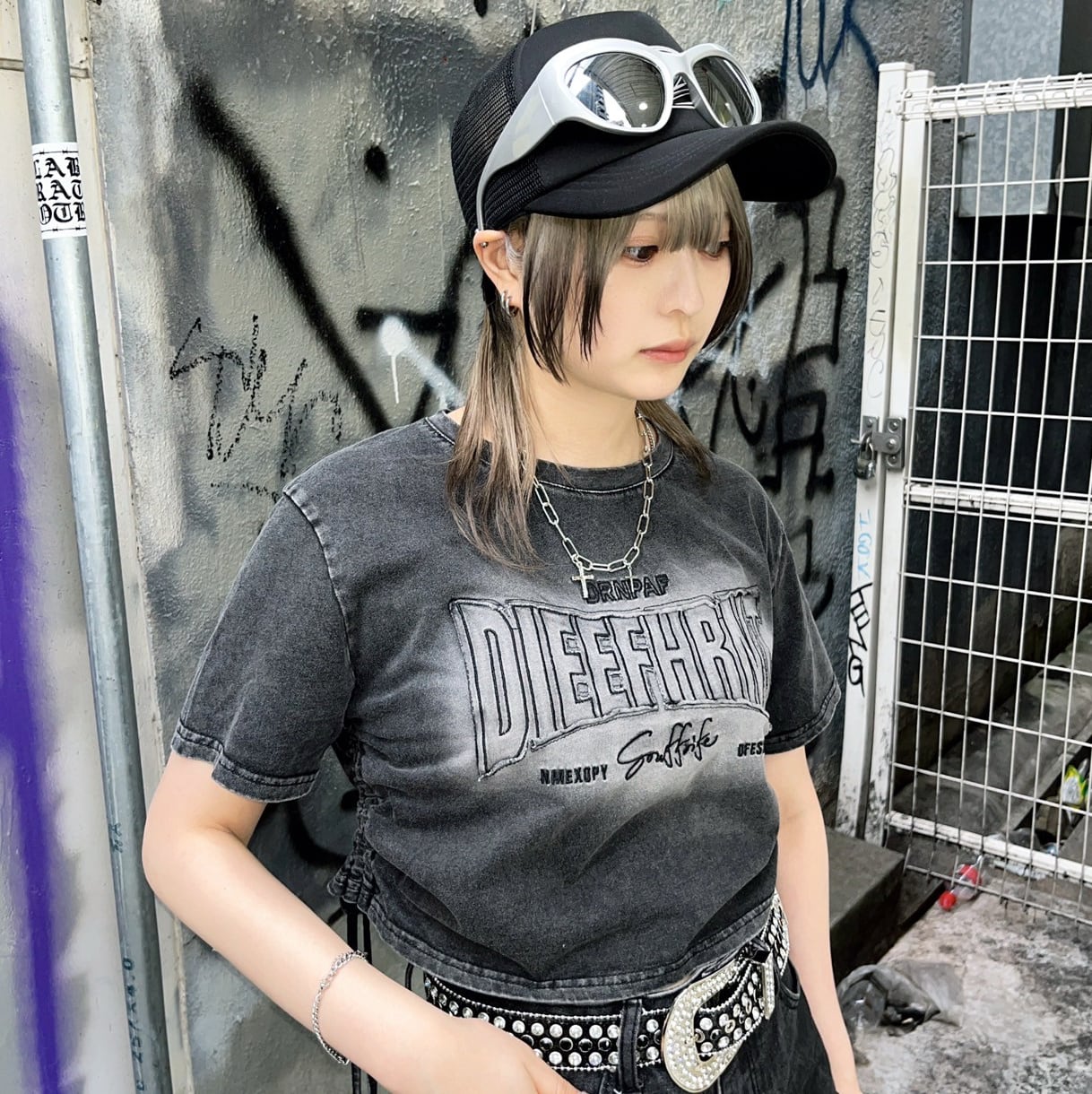 新作】Washギャザーロゴショート丈Tシャツ | VOLCAN&APHRODITE