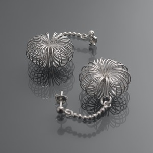 coil wire daisy drop earring(pierce)[DRCP] / YJE88010486