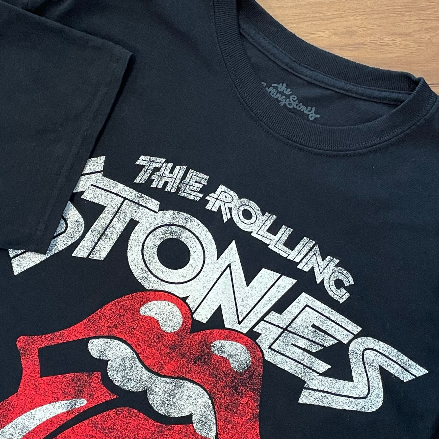 The Rolling Stones　Tシャツ　M　黒　ドロッピング　USA