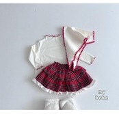 韓国子供服 / 26winter / my bebe / チェックカンカンスカート / キッズ / 冬服 *XS~XL*