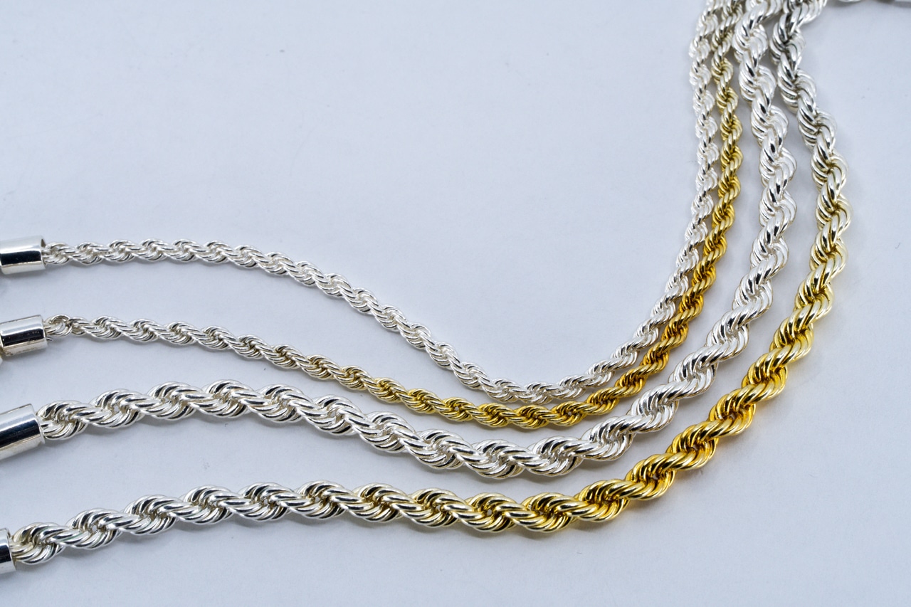 BN-108 orseshoe Rope Chain Bracelet(Large)( 24K Gradient Gold Plated)