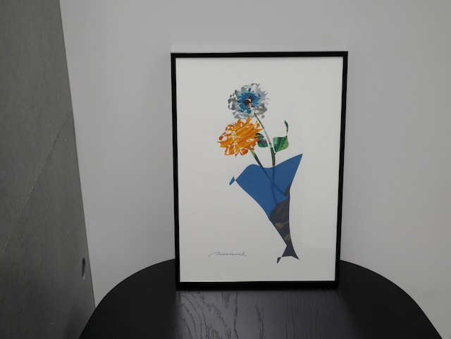 blue bouquet A4（額あり）