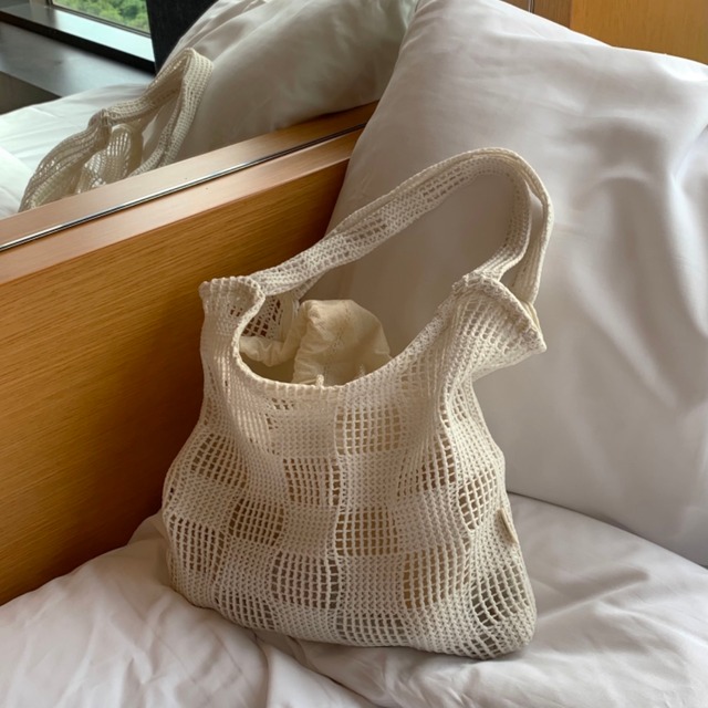 [ONMIND] knit net bag 正規品 韓国ブランド 韓国ファッション 韓国代行 バッグ