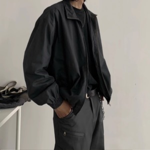 ジップワークシンプルブルゾン　0891