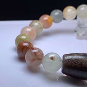 ミックスクォーツ×ガーデンクォーツ・デザインブレスレット