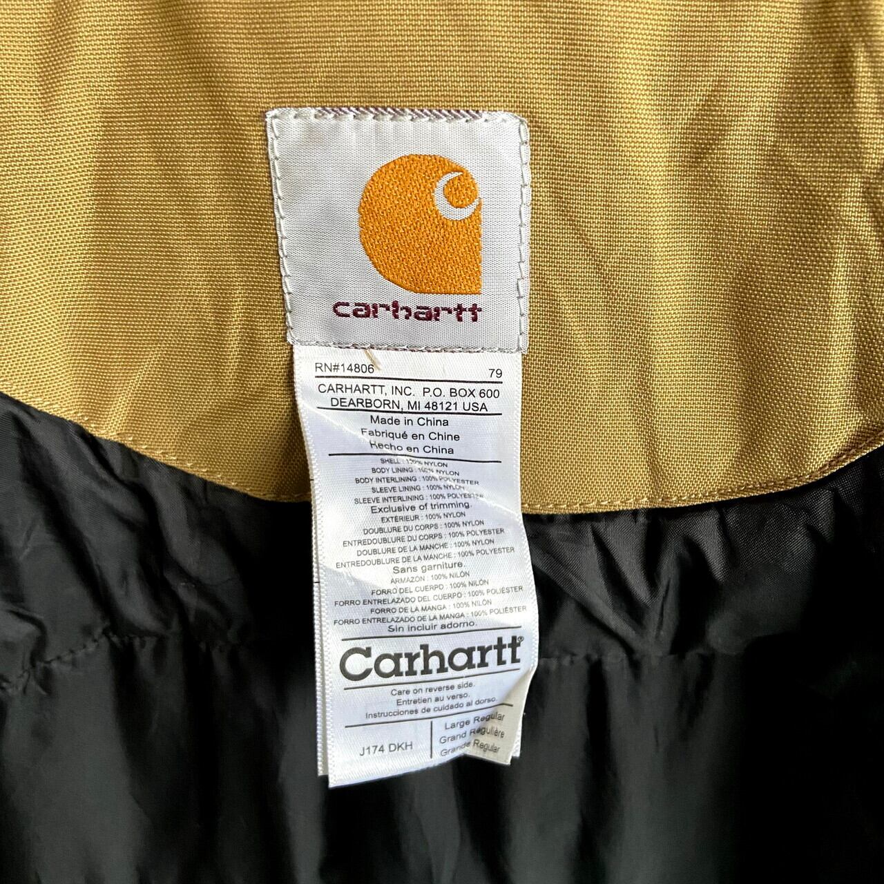 カーハート ナイロンジャケット メンズXL相当 古着 Carhartt ワーク