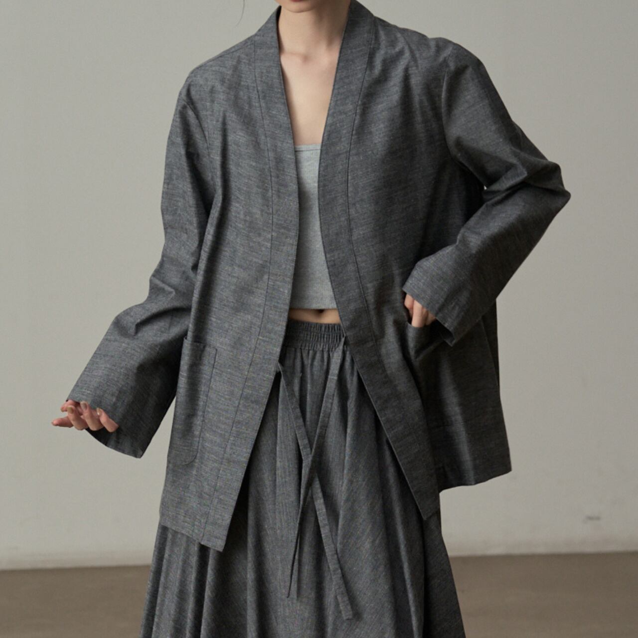 エフォートレスライトジャケットカーディガン CD3453