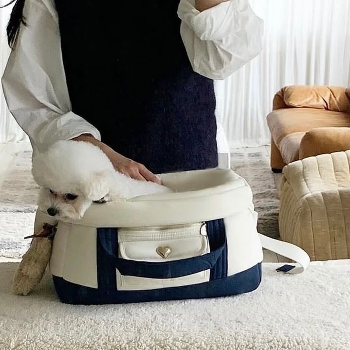 S即納/クッション付き【seoru】Pillow bag ( navy ) | ropet