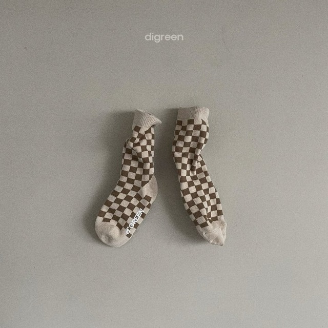 digreen25wn_Checkerboard Socks