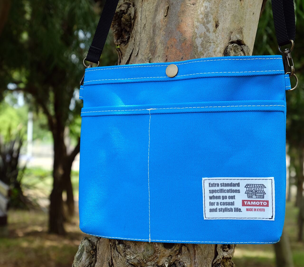 ユニセックスカジュアル8号帆布サコッシュ ／ブルー | tamoto
