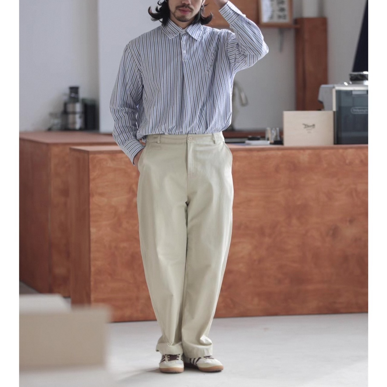 Pin oxford stripe shirt 0467 - 4