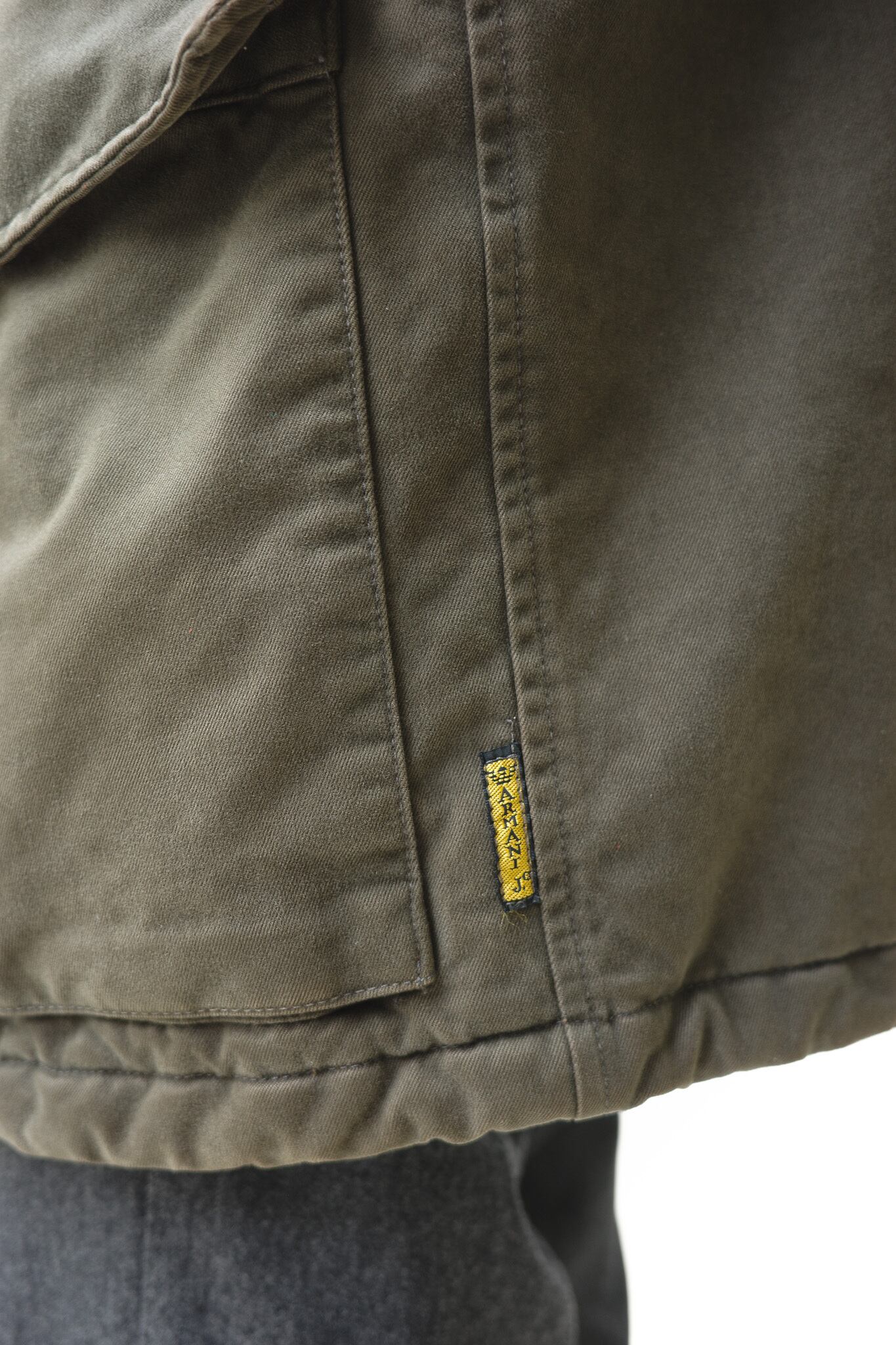 ARMANI JEANS アルマーニジーンズ モッズコート カーキ 90's] 