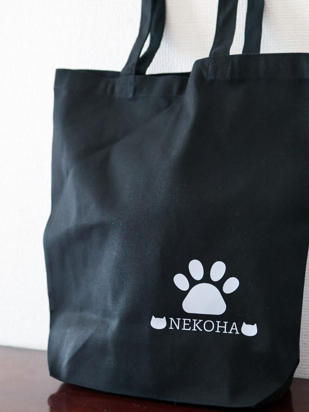 猫派黒トートバック