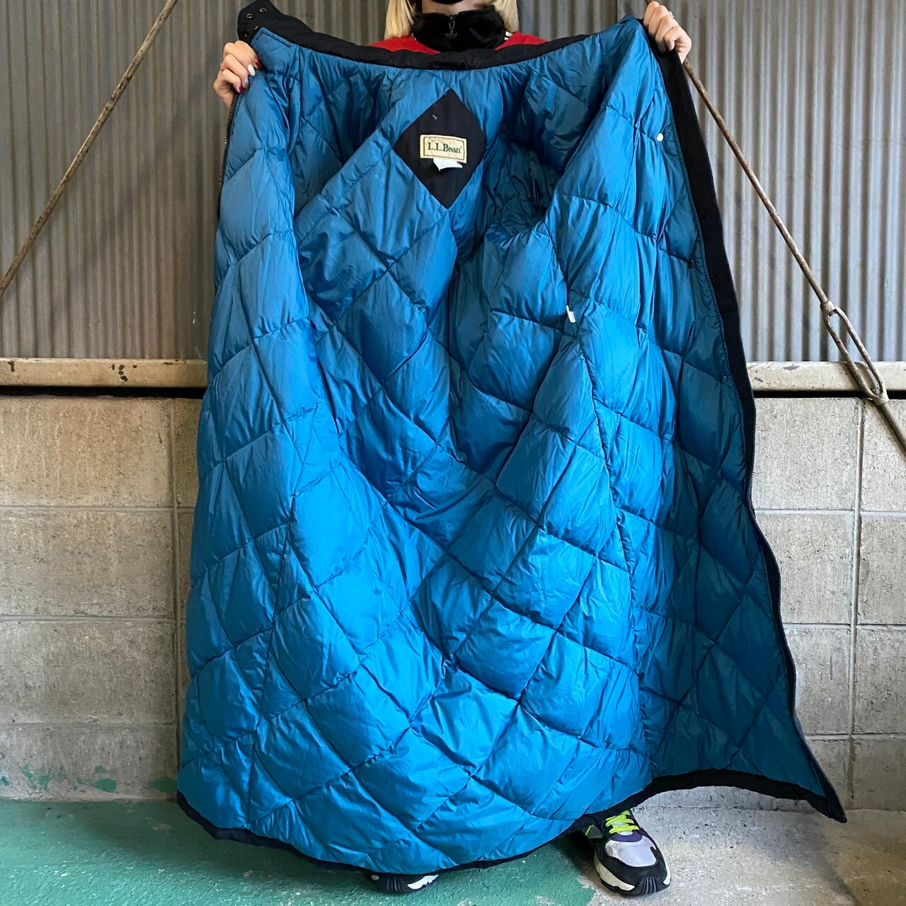90年代 L.L.BEAN エルエルビーン グースダウンコート レディースM 古着 
