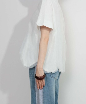 2605147 オーバーチュールスカラップTシャツ white