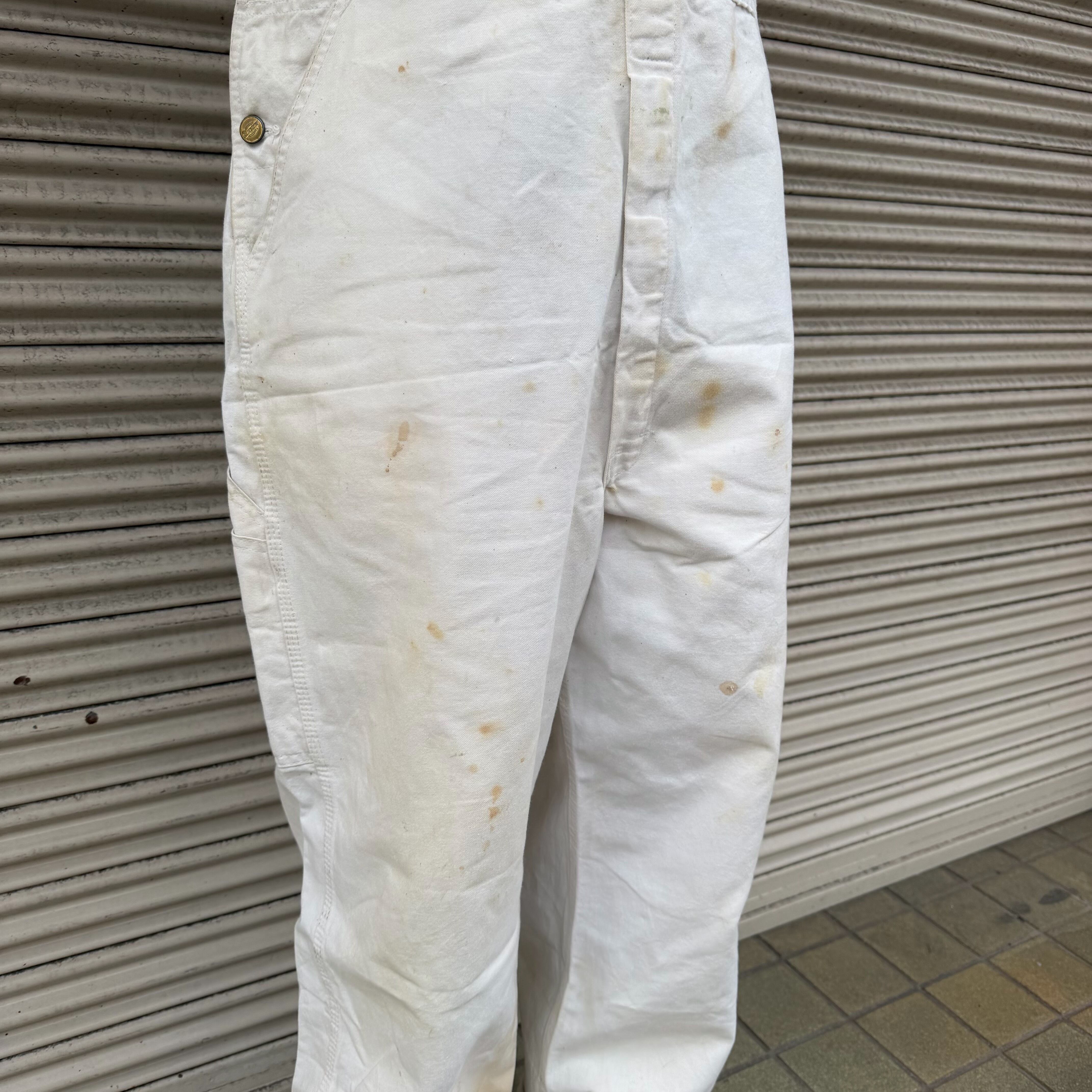 90s Dickies ペインター オーバーオール ワークパンツ ホワイト