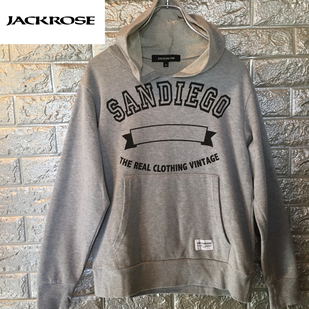 美品】ジャックローズ JACKROSE スウェット プルオーバー パーカー M 
