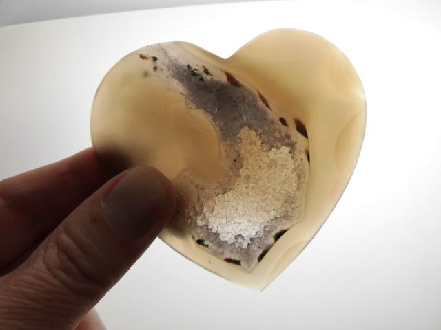 【瑪瑙カービング】　ハート瑪瑙　no.2