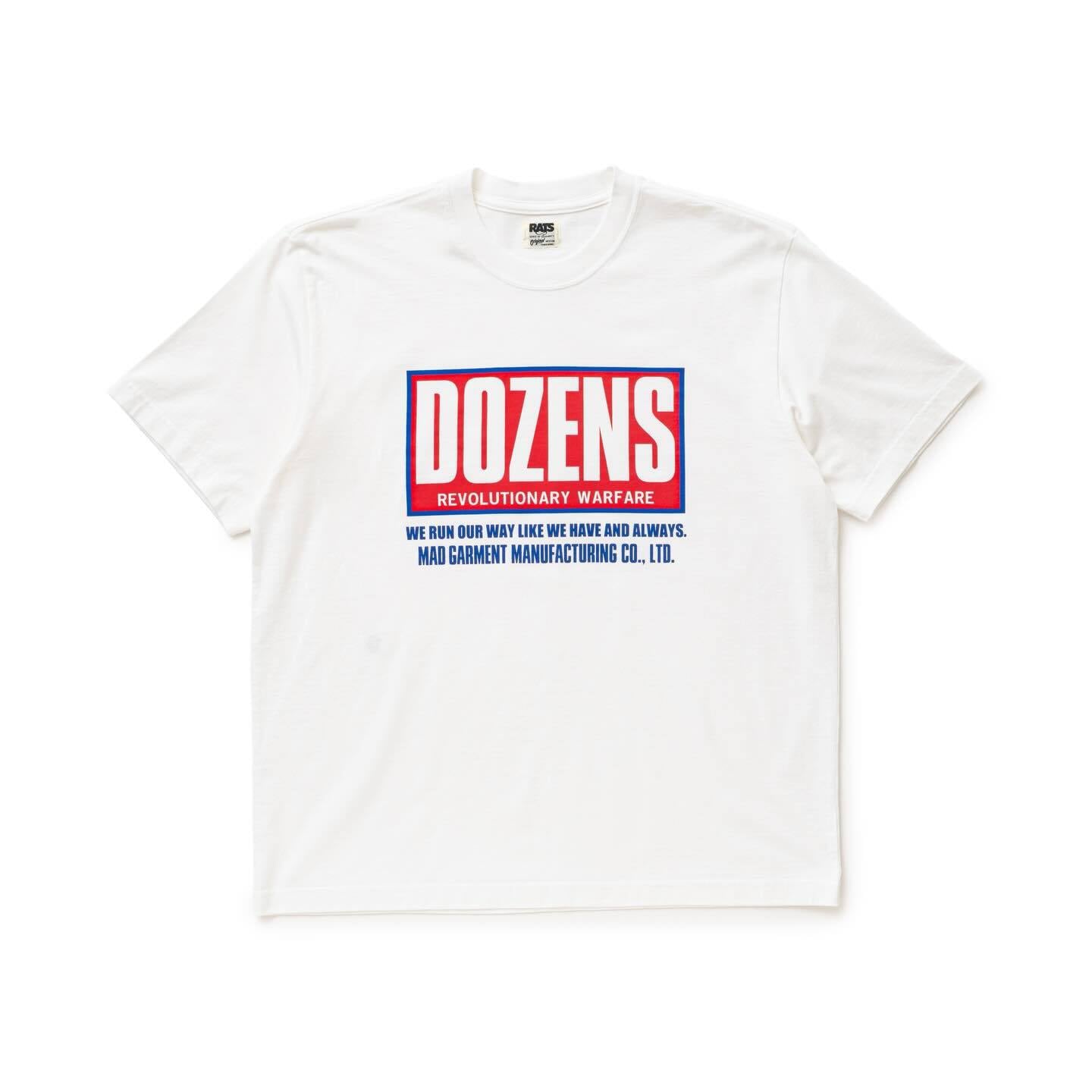 Tシャツ / RATS(ラッツ) / DOZENS TEE(WHITE)(26'RT-0502)