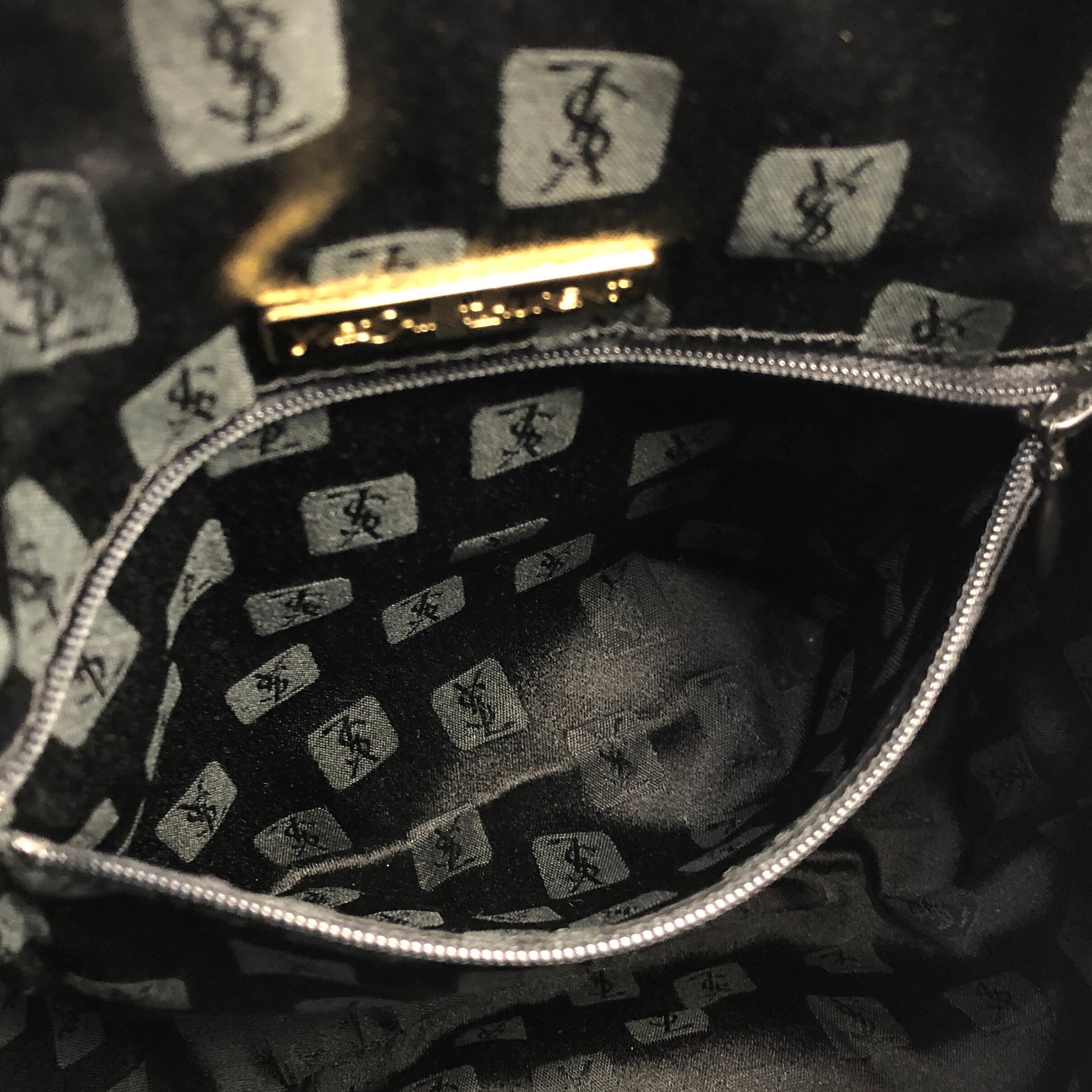 Yves Saint Laurent イヴ サンローラン バイアステッチ YSLロゴ
