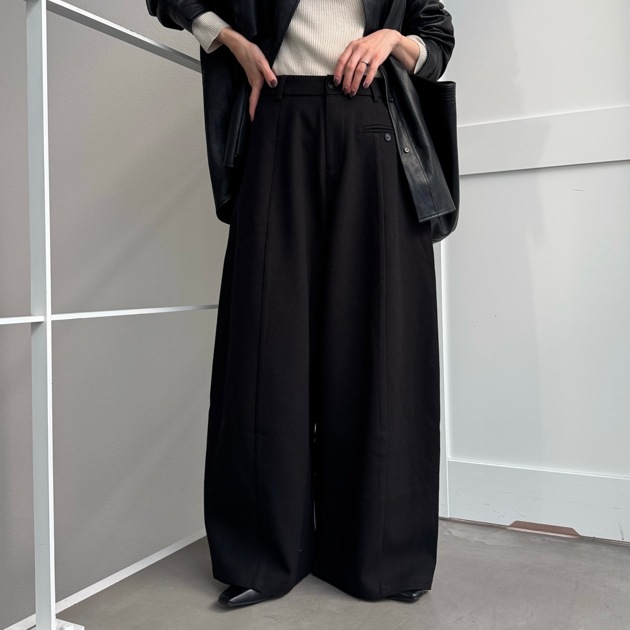 Tie belt wide curve PT/black