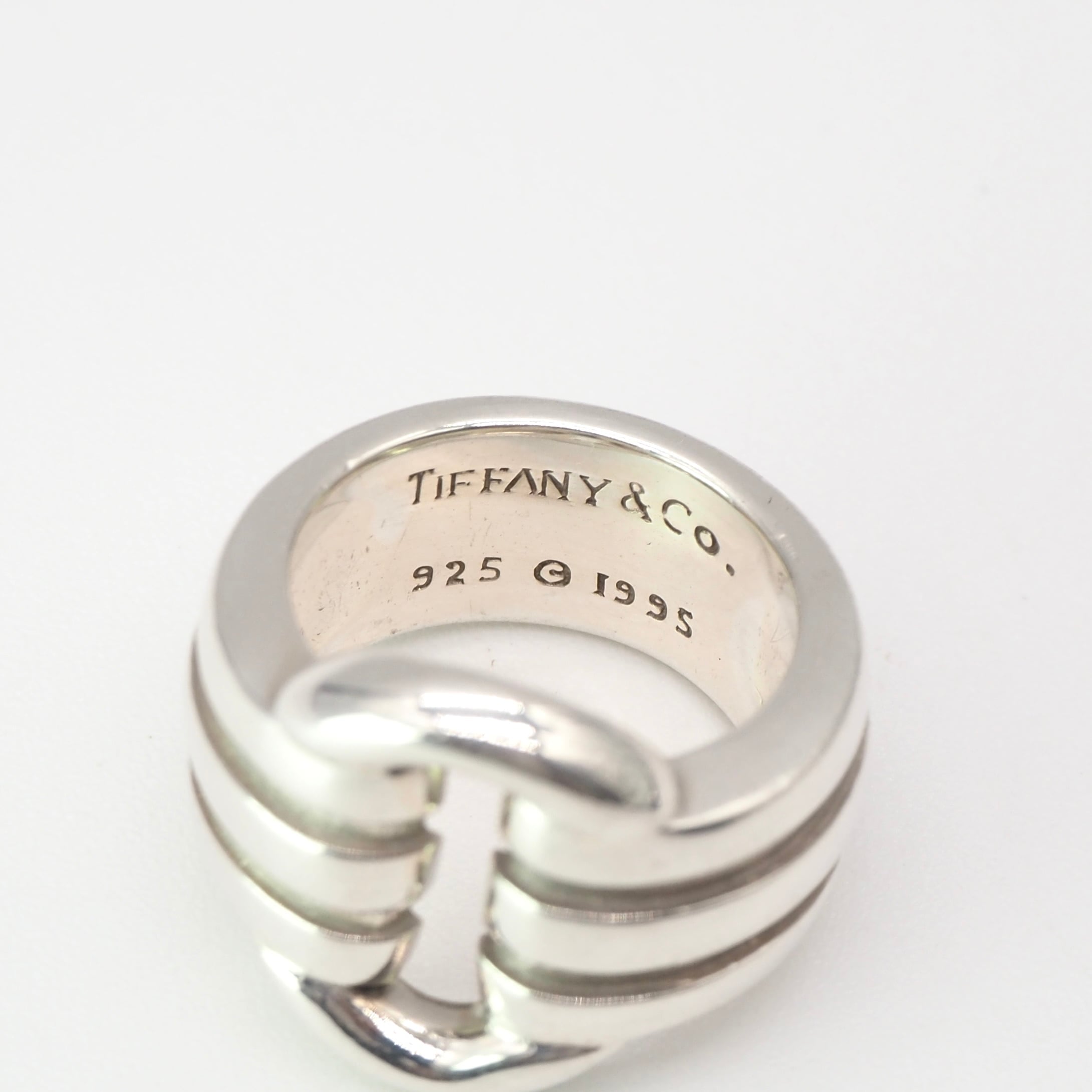 Tiffany&Co. 約9.5号 グルーブド サークルリング シルバー925
