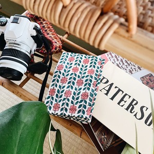 Block print cotton flower handkerchief