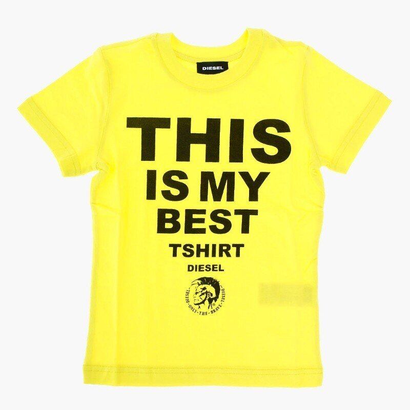 DISEL ロンT ネオンイエロー 蛍光黄色 DISEL ロンT ネオンイエロー