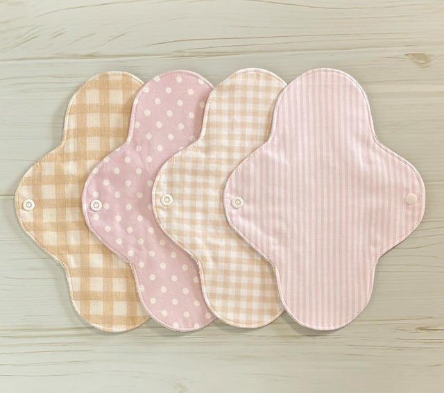 22cm ワッフル オーガニック 布ナプキン 防水仕様 4枚セット 普通の日用 194