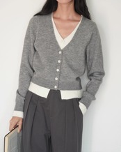 Fake layered Cardigan T20275