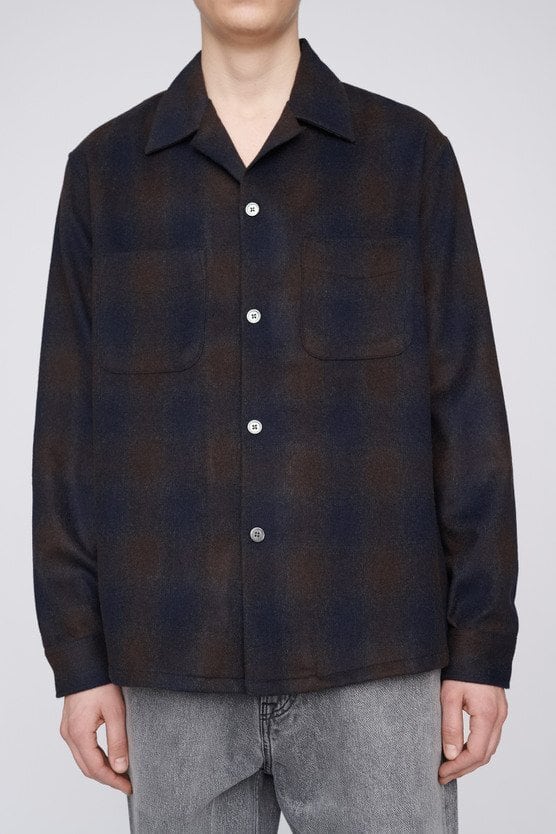 【OUR LEGACY】 HEUSEN SHIRT (NAVY SHADOW CHECK) アワーレガシー ウール シャドウチェックシャツ |  ROGER'S North land powered by BASE