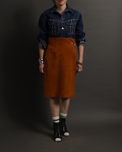 1980's Loewe / Leather Wrap Skirt