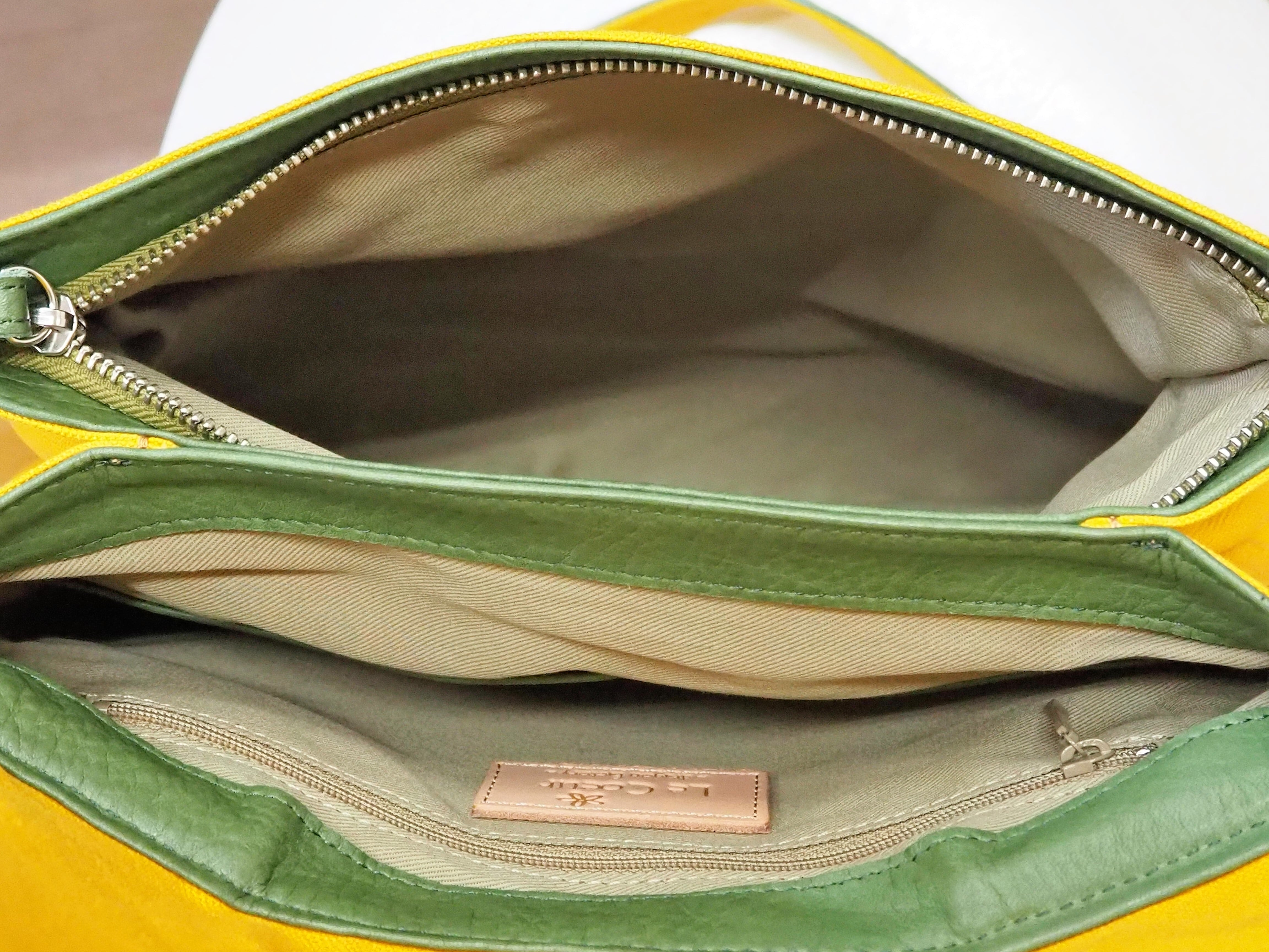 どくきのこショルダーバッグ(グリーン/イエロー)