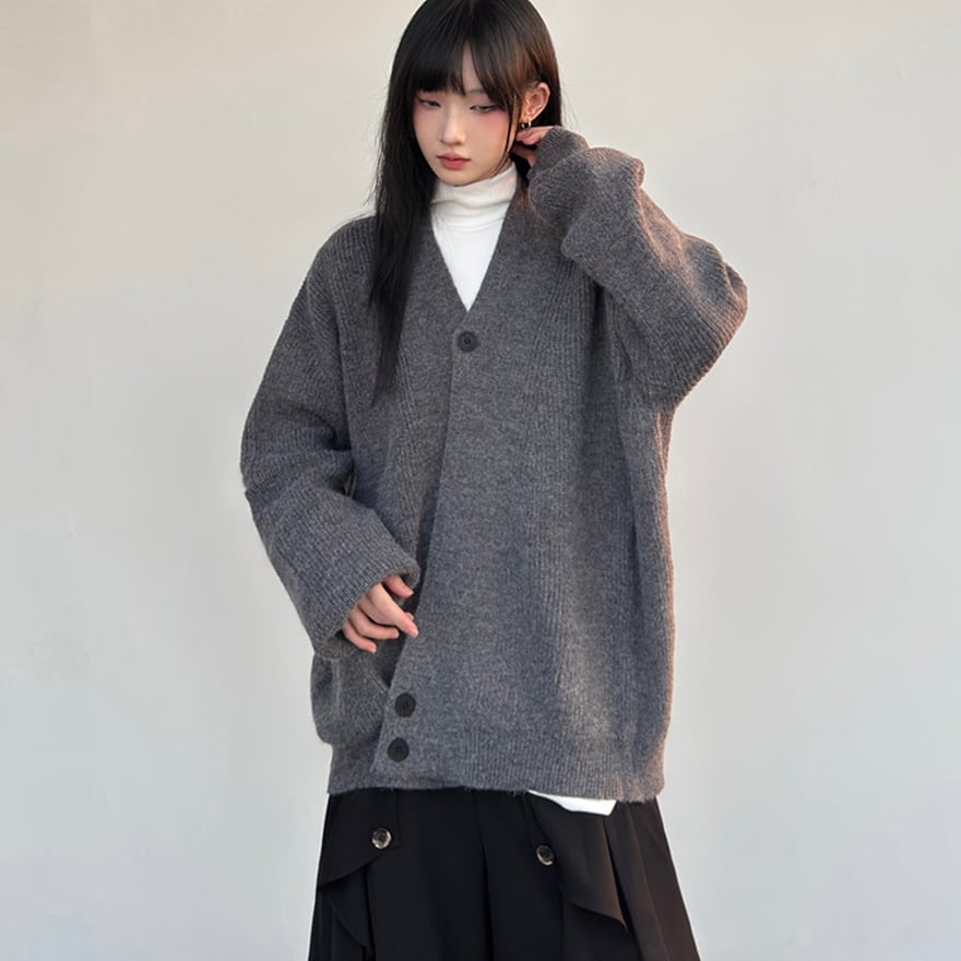 ニット カーディガン 秋冬 控えめ 普段着使い FG721シリーズ