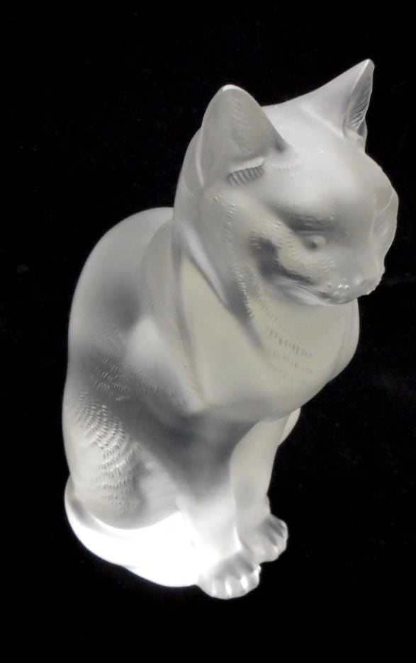 ルネ・ラリック 猫フィギュア ネコのオブジェ ”ネコのオブジェ”置物 LALIQUE 高さ21㎝ | ttppxa powered by BASE