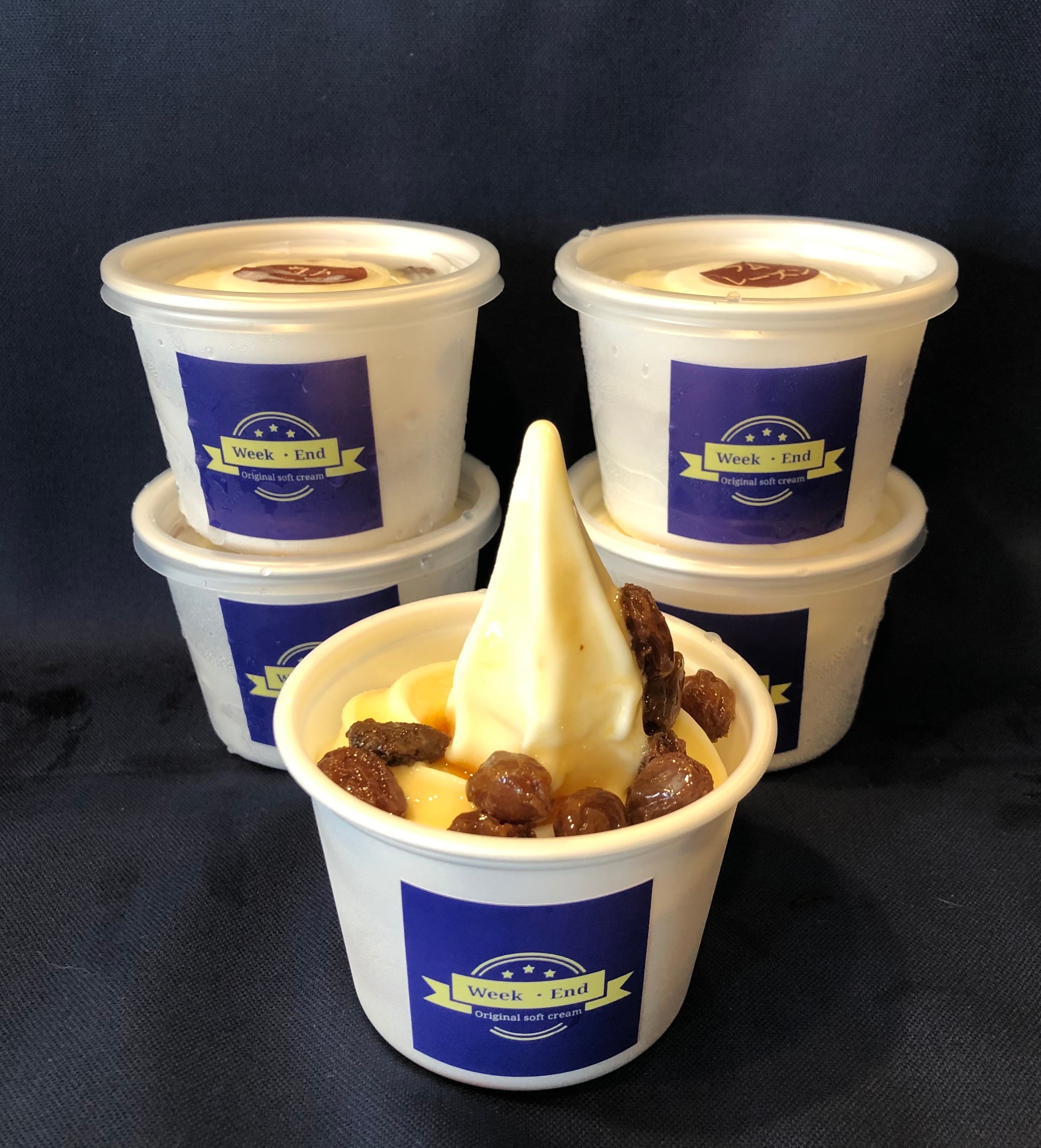 ラム レーズンソフトクリーム カップ 165g ５個セット Week End