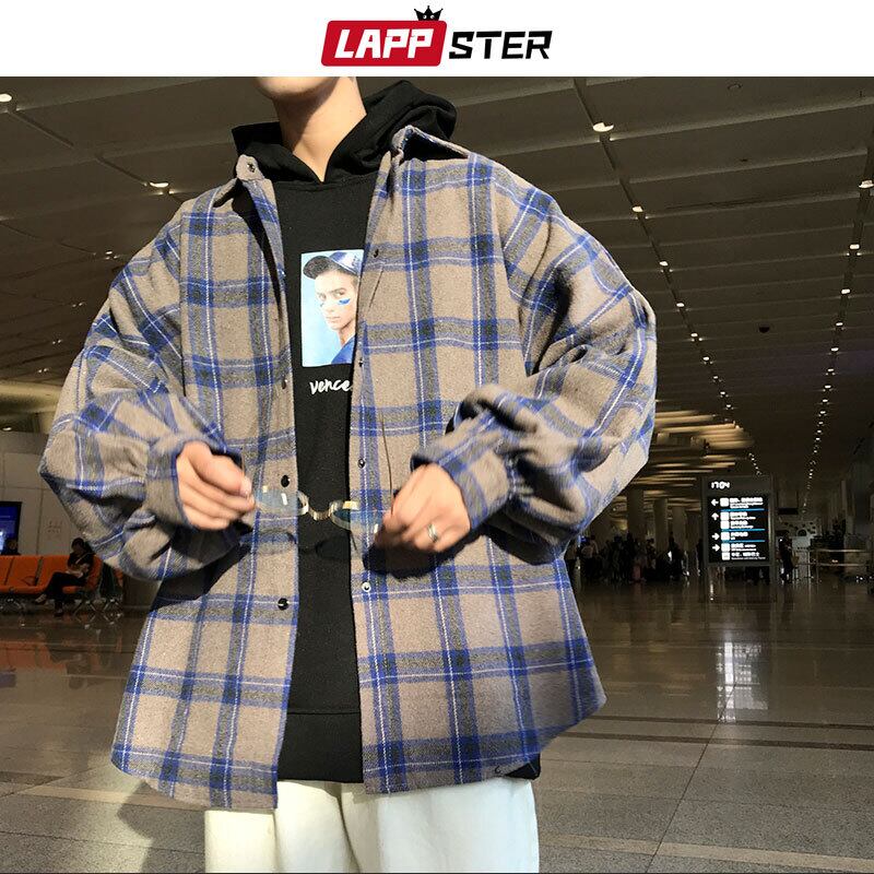 メンズ チェック柄シャツ ストリート 韓国ファッション Pinbaer Shop ピンベアー ショップ