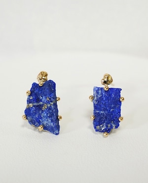 (K18)Lapis lazuli Rough stone pierced