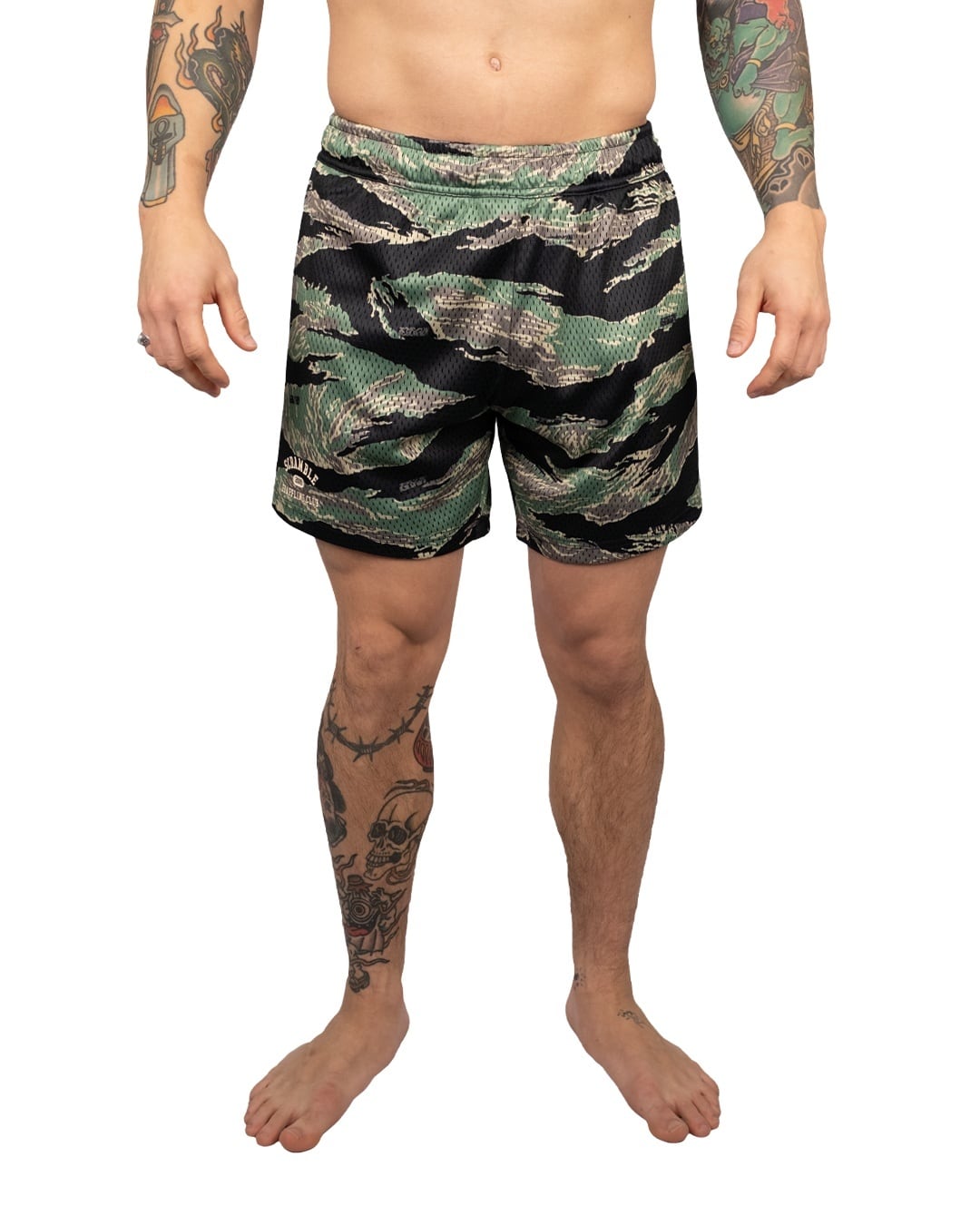 特典付き予約注文!SCRAMBLE MESH HYBRID グラップリングショーツ TIGER CAMO