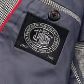 J.PRESS ジェイプレス グレンチェック ウール 段返3B テーラードジャケット 96-86-175/ブラック×ホワイト メンズ 背抜き