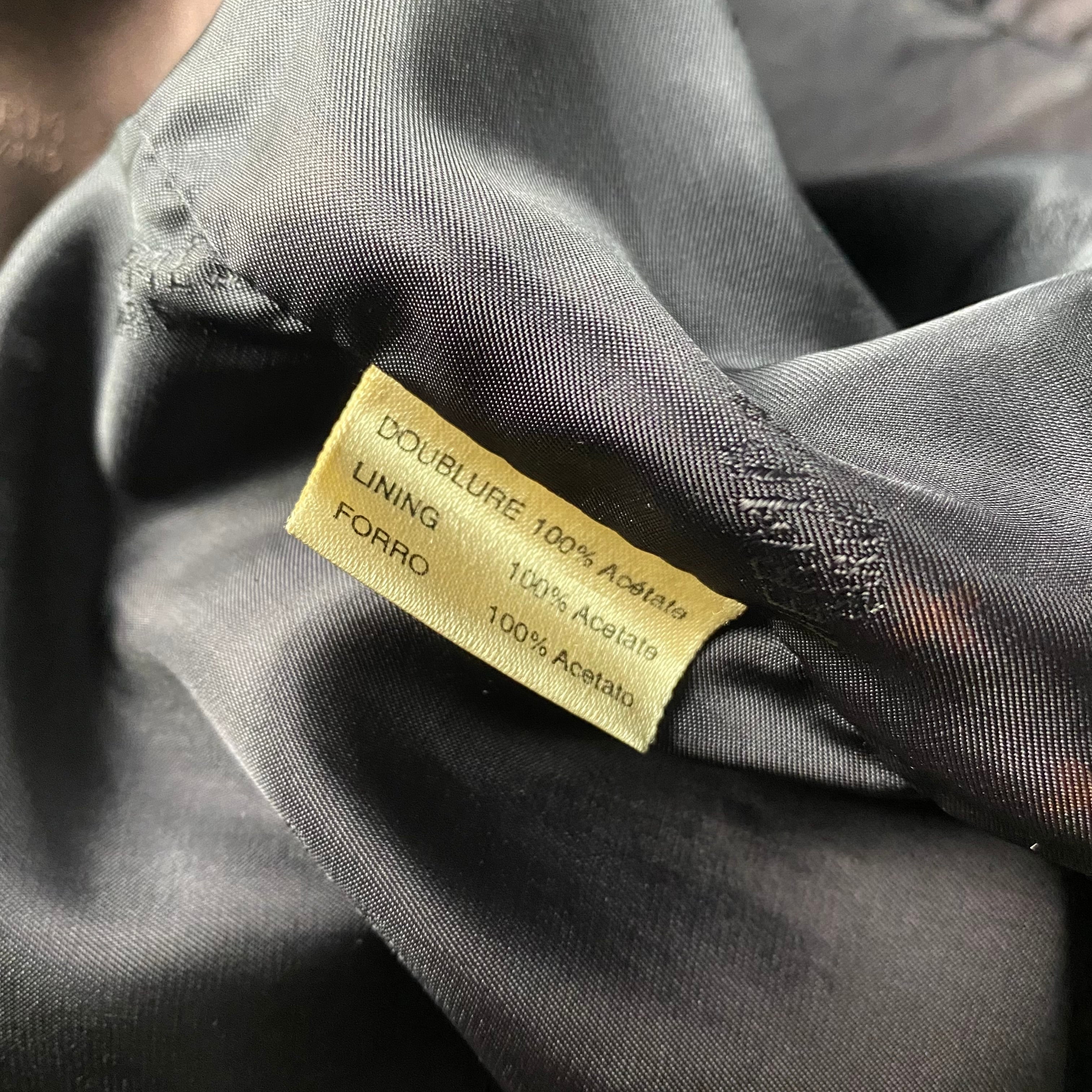 vintage HERMES purple navy color leather coverall jacket vintage HERMES purple navy color leather coverall jacket