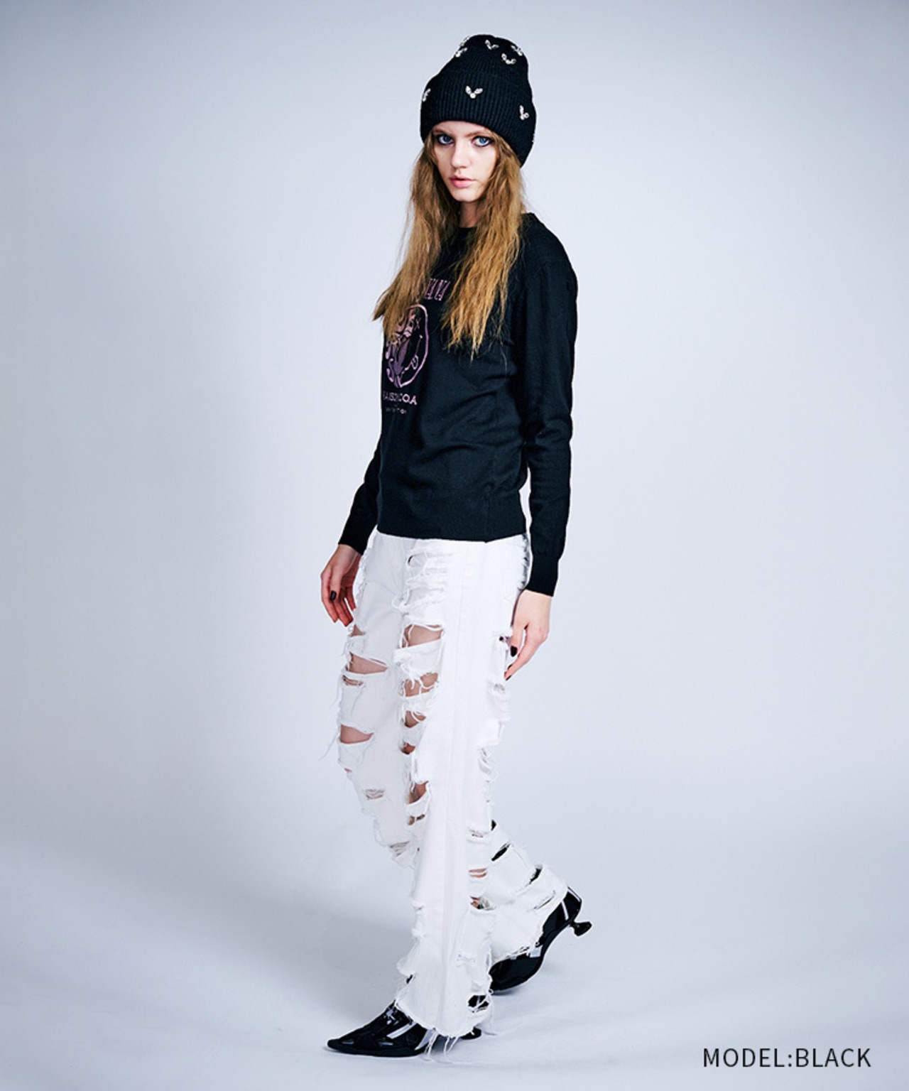 COOLAバンドロゴエンブロイダリーTOPS (BLACK)　CQ-47098